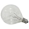 Sylvania Incandescent Lamp, 25 W, G165 Lamp, Candelabra Lamp Base, 180 Lumens, 2850 K Color Temp 13625 - alternate 2