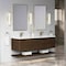 James Martin Vanities Allamari 72" Double Vanity, Sable w/ Single Hole 3 CM White Zeus Silestone Top D640-V72-SBL-3WZ - alternate 9