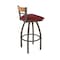 Holland Bar Stool Co Revelle 30in Swivel Bar Stool with Bronze Finish, Medium Back and Graph Ruby Seat 881 - alternate 10