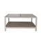 Homeroots 40" Clear And White Glass And Solid Wood Square Coffee Table With Shelf 565087 - alternate 7