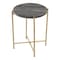 Homeroots 22" Gray and Gold Marble and Iron Round End Table 556563 - alternate 9