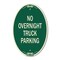Signmission No Overnight Truck Parking, 12 Inch X 18 Inch Architectural Oval, Heavy Gauge Aluminum A-OV-G-1218-23822 - alternate 1