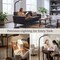 Lavish Home Floor Lamp Full Spectrum Natural Sunlight Lamp with Bendable Neck, Brown Woodgrain 72-1438 - alternate 7