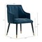 Manhattan Comfort Eda Wood  Armchair in Midnight Blue DC1677-2 - alternate 7