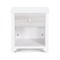 Homeroots 24" White Solid Manufactured Wood and Wood One Drawer Nightstand 530250 - alternate 6