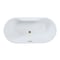 Kingston Brass 51" Acrylic Oval Double Ended Freestanding Tub with Drain, Glossy White/Brushed Brass VT7DE512823C427 - alternate 1