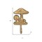 Homeroots 4" Gold Cast Iron Mushroom Wall Hook 612069 - alternate 7