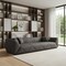 Homeroots 126" Dark Gray Nubuck Leather Sofa 719402 - alternate 6