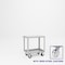 Pucel Heavy Duty Shop Truck, 30 in W x 18 in D x 33.5 in H, Two Shelves, Push Handle, Gray 1830-DT-2S - alternate 1