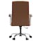 Leisuremod Evander Office Chair in Upholstered Leather and Iron Frame with Swivel and Tilt, Dark Brown EO20DBRL - alternate 10