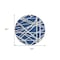 Homeroots 8' Navy Blue And Ivory Round Geometric Washable Indoor Outdoor Area Rug 600476 - alternate 8