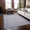 Homeroots 5' X 8' Lavender And Ivory Geometric Washable Indoor Outdoor Area Rug 613784 - alternate 9