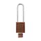 Brady Standard Key Retaining Lockout Aluminum Padlock 3 in Steel Shackle KD Brown SDAL-BRN-76ST-KD - alternate 4