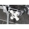 Kingston Brass Two-Handle Wall Mount Bridge Kitchen Faucet with Brass Sprayer, Polished Chrome KS2441PXBS - alternate 6
