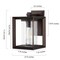Jonathan Y Vaughn 7.25" 1-Light Iron/Glass Modern Rustic Cube LED Outdoor Sconce, Oil Rubbed Bronze, 2PK JYL7607A-SET2 - alternate 8