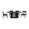 Homeroots Five Piece Black Oval Dining Set with Four Chairs 571720 - alternate 9