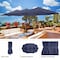 Pure Garden 15 Ft Double Patio Umbrella, Navy 50-LG1284 - alternate 16