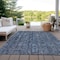 Homeroots 5' X 8' Blue And Black Damask Washable Indoor Outdoor Area Rug 605086 - alternate 8