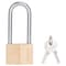 Prosource Padlock, Long Shackle, 5/16 in Dia Shackle, 3 in H Shackle, Steel Shackle, Brass Body, Solid Brass HD-250DLS - alternate 1