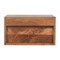 Homeroots 18" Brown Solid Wood Carved Geometric One Drawer Floating Nightstand 712845 - alternate 10