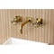 Kingston Brass Double-Handle Wall Mount Bathroom Faucet, Brushed Brass KS6127RX - alternate 5