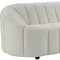 Homeroots 84" White Sherpa Sofa With Black Legs 491040 - alternate 3