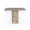 Homeroots 42" Natural Square Solid Wood Pedestal Base Dining Table 488696 - alternate 1