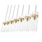Z-Lite Fontaine 7 Light Linear Chandelier, Rubbed Brass, 56.75 In W 7002P5-7L-RB - alternate 6