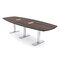 Skutchi Designs Arc Boat Conference Table With Power, 48 in W, 120 in L HAR-ABOT-48X120-T-H3041-ESIL - alternate 1