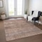 Homeroots 9' X 12' Coral And Black Striped Washable Indoor Outdoor Area Rug 605769 - alternate 8