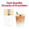 Smarty Had A Party 10 oz. Clear with Metallic Gold Rim Round Tumblers (336 Cups), 336PK 6954G-CASE - alternate 9