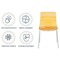 Leisuremod Astor Plastic Dining Chair with White Steel Base in Orange, 4PK ACW-20OR4 - alternate 10