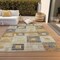 Homeroots 3' X 5' Linen Blue And Copper Geometric Washable Indoor Outdoor Area Rug 605043 - alternate 8