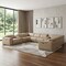 Homeroots Beige Leather Power Reclining U Shaped Ten Piece Corner Sectional With Console 643930 - alternate 3