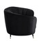 Homeroots 92" Black Velvet Sofa 491038 - alternate 8