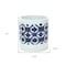 Homeroots Set of Two White And Blue Ceramic 5 Ounce Geometric Round Pot Planters, 2PK 518001 - alternate 4
