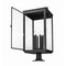 Z-Lite Hartwell 6-Light Outdoor Pier Mounted Fixture, 15 in W x 34.75 H, Sand Black 5019PHXXLR-533PM-BK - alternate 7