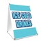 Signmission Ice Cold Drinks, 36 Inch x 24 Inch A-frame Yard Sign, Plastic Sign SBC-2436-Ice Cold Drinks - alternate 1