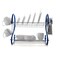 Megachef 16 Inch Two Shelf Iron Wire Dish Rack in Blue DR-116B - alternate 9