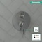 Hansgrohe Ecostat Pressure Balance Trim S with Diverter in Brushed Black Chrome 04447340 - alternate 2