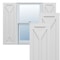 Ekena Millwork True Fit PVC San Carlos Mission Style Fixed Mount Shutters, White, 12W x 26H, PR TFP001SC12X026WH - alternate 1
