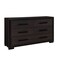 Homeroots 60" Brown Wood Six Drawer Double Dresser 633701 - alternate 9