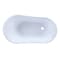 Kingston Brass 51" Acrylic Oval Double Slipper Clawfoot Tub, No Faucet Drillings, Glossy White/Polished Chrome VTND512824WAC1 - alternate 5