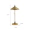 Homeroots 20" Black and Gold Metal Two Light Candlestick LED Table Lamp With Brass Cone Shade 524637 - alternate 8