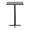 Flash Furniture Bennett 24 in x 30 in Solid Wood Indoor Tabletop in Dark Brown with 22 in x 22 in Bar Height GSF-REC2430-DKBRN-T2222B-GG - alternate 9