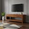 Homeroots 43in Brown Solid Wood Enclosed and Open Storage TV Stand 719194 - alternate 10