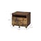 Homeroots 19" Brown And Black Rustic Wood Single Drawer Rolling Filing Cabinet 286420 - alternate 8