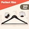 Lifemaster Wooden Clothes Hangers, Durable, Non-Slip, Space-Saving w/ 360 Deg Swivel Hook, Brown Finish, 100PK CMPWH100BW - alternate 12