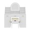 Homeroots 47" White Wood Lighted Mirrored Dresser 691723 - alternate 1