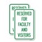 Signmission School Parking Sign Reserved for Faculty and Visitors, 12'' X 18'' 2 Signs, Heavy Gauge Aluminum, 2PK A-1218-2PACK-22970 - alternate 1